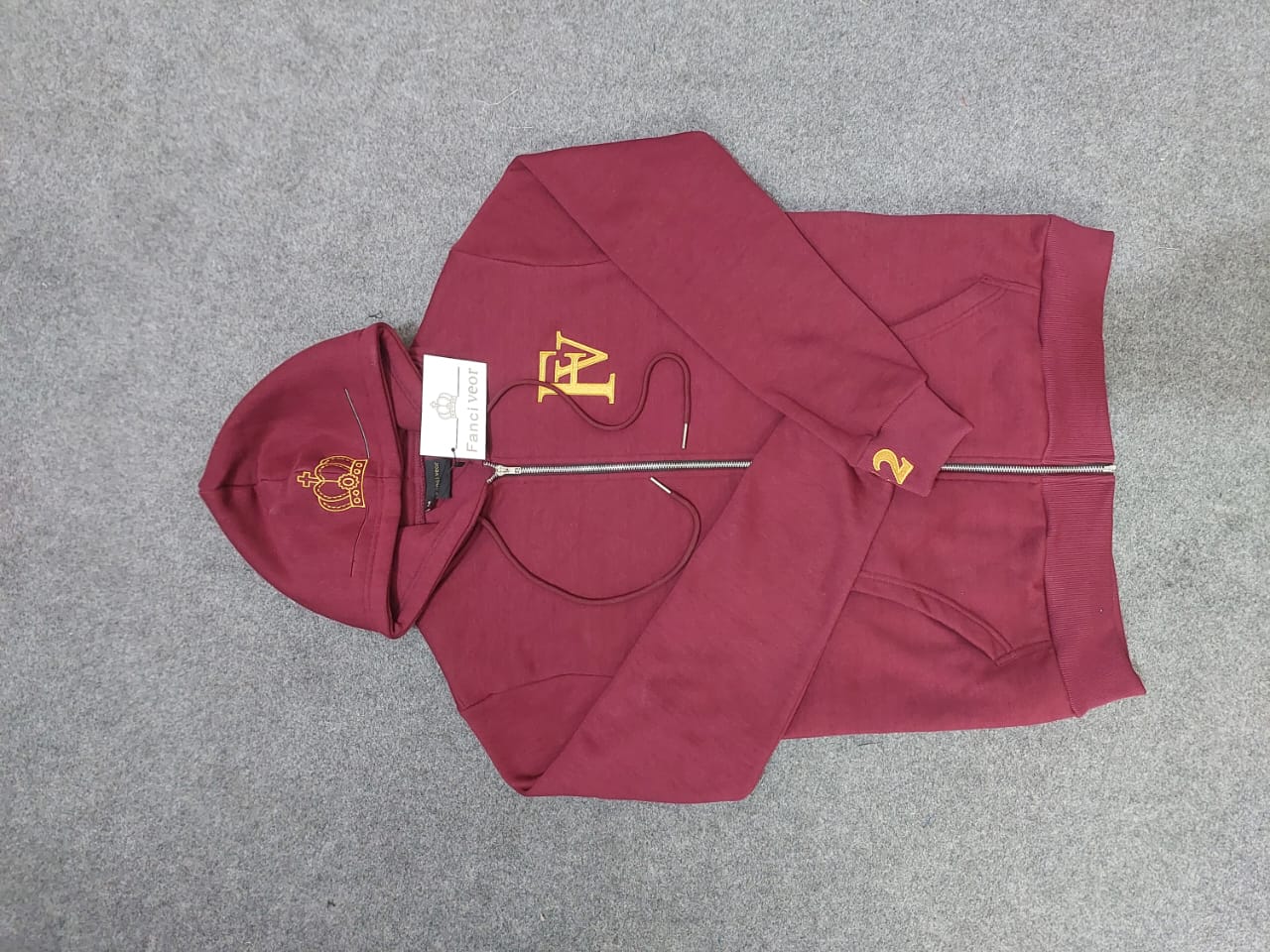 (wine) zip up hoodie